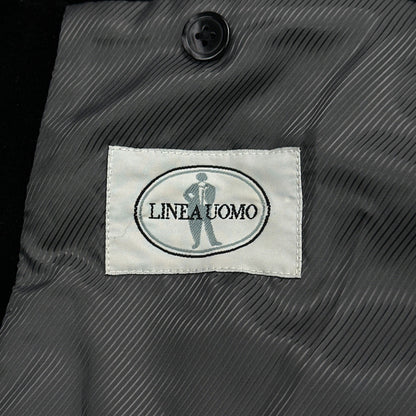 Linea Uomo Mens Black Velvet Blazer 3 Button Sport Coat Jacket 46 REG Cotton by Linea Uomo