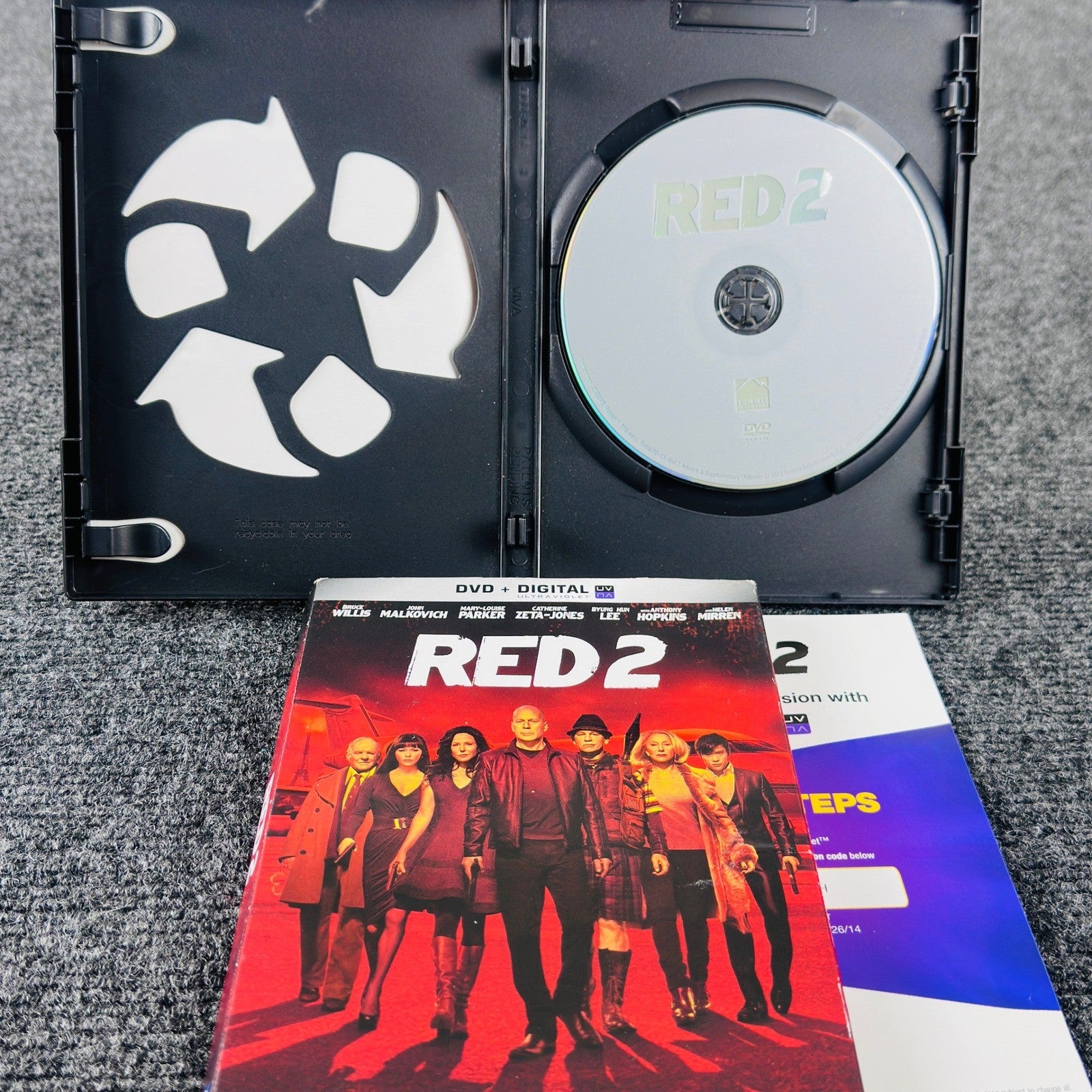 Red 2 DVD Bruce Willis John Malkovich Action Comedy Movie with Slipcover by Buysaavy