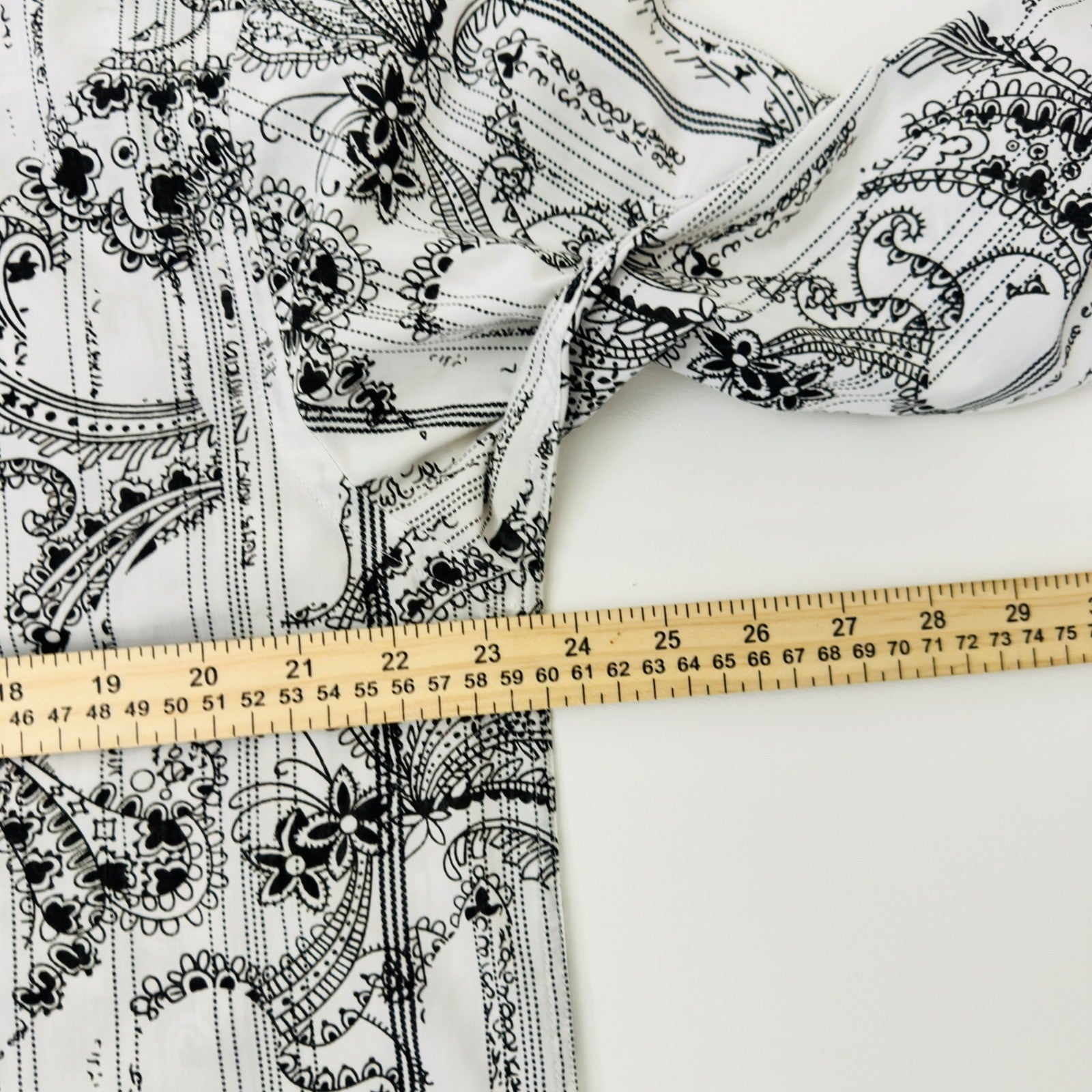 Michael Brandon Mens XL Paisley Striped Graphic Button Down Shirt Black White by Michael Brandon