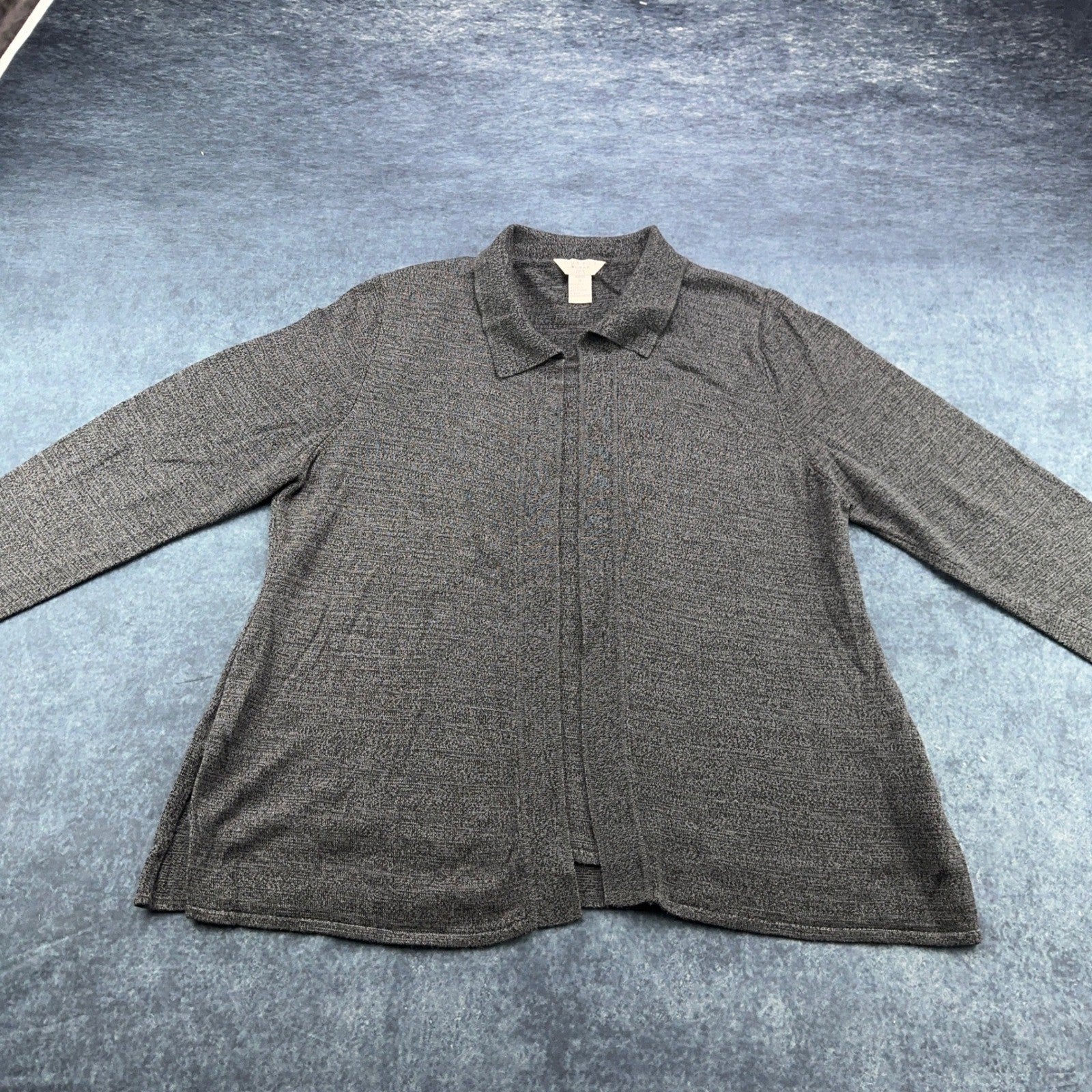 Outfit Woman JPR Charcoal Gray Marl Knit Twin Set Cardigan Tank Plus Size 1X by Outfit Woman JPR
