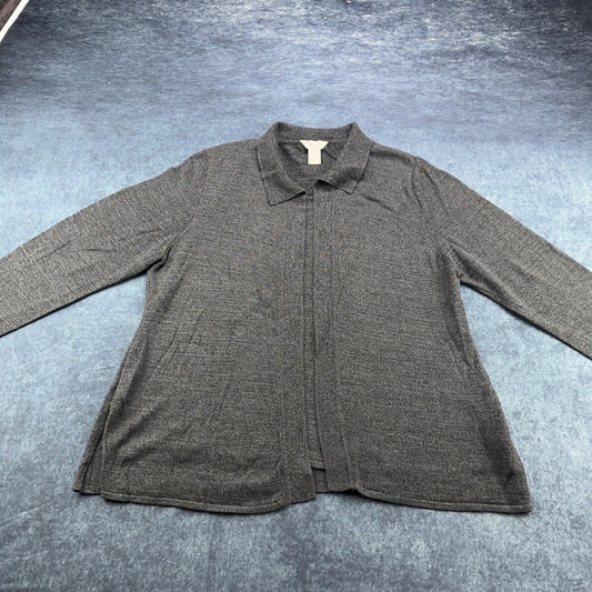 Outfit Woman JPR Charcoal Gray Marl Knit Twin Set Cardigan Tank Plus Size 1X by Outfit Woman JPR