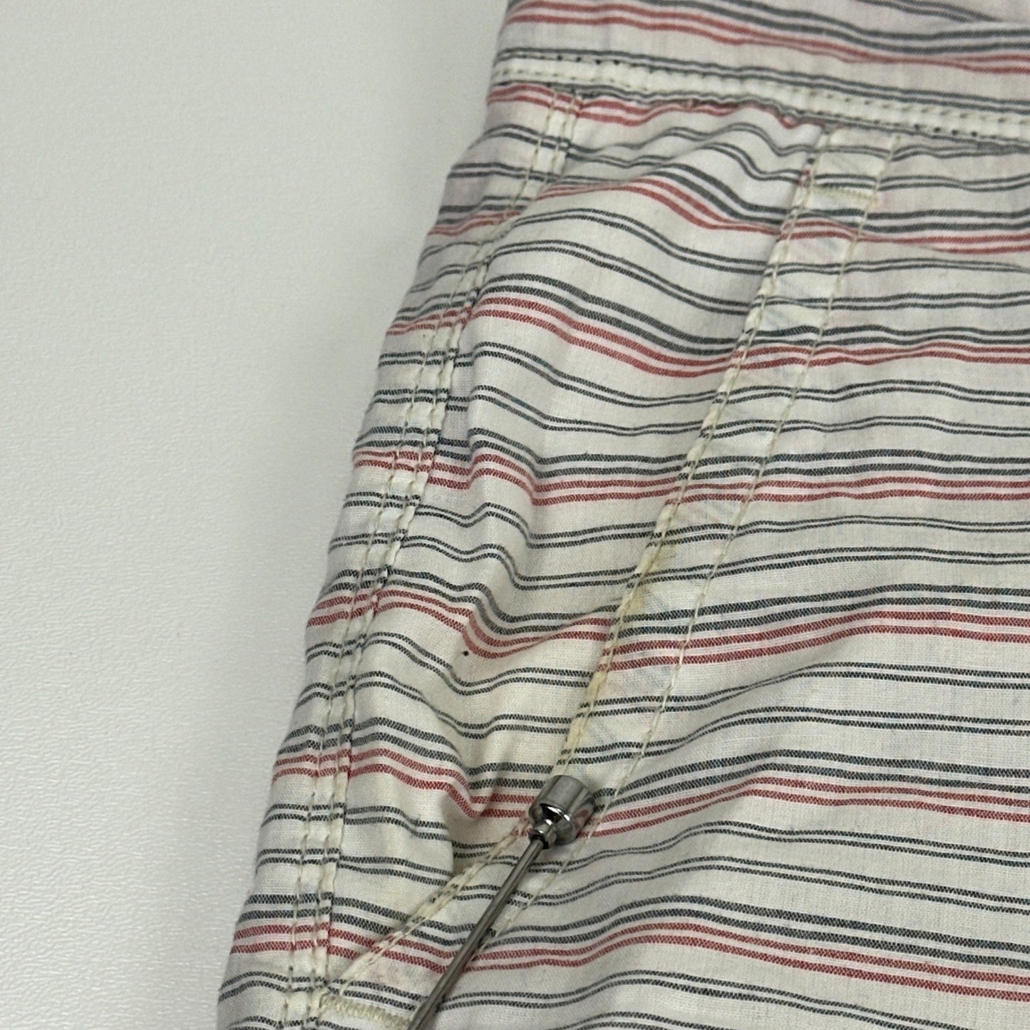 Howe Mens Reversible Shorts Red Solid Striped Casual Summer Size 35 by Howe