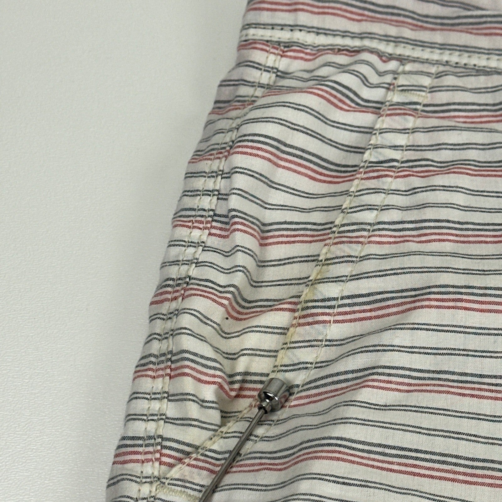 Howe Mens Reversible Shorts Red Solid Striped Casual Summer Size 35 by Howe