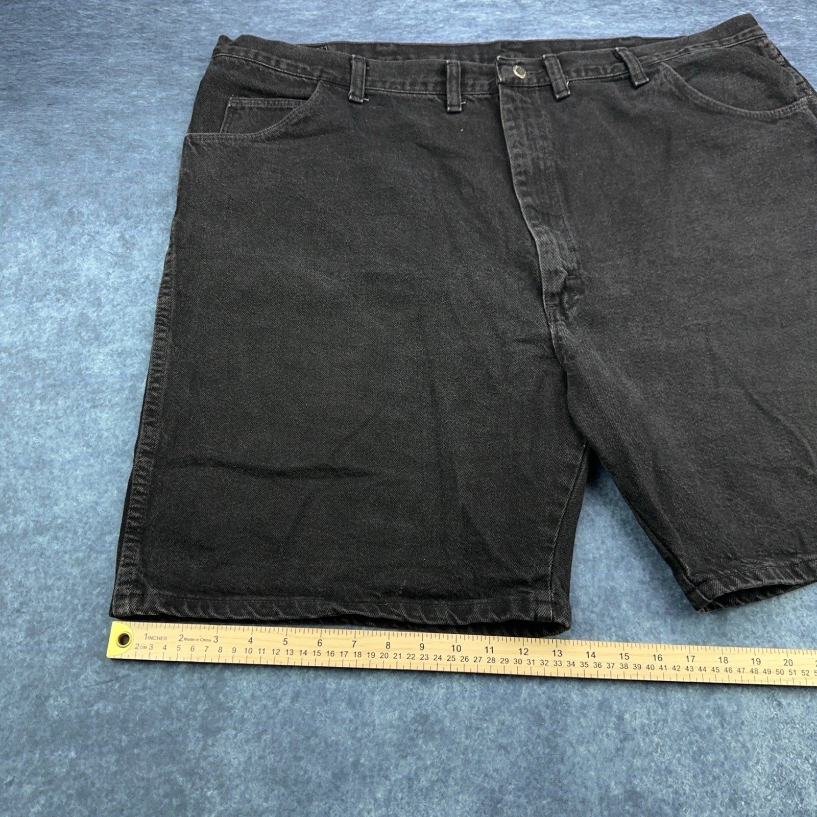 Wrangler Authentics Mens Black Denim Shorts 48 100% Cotton Made in USA 60601CB by Wrangler