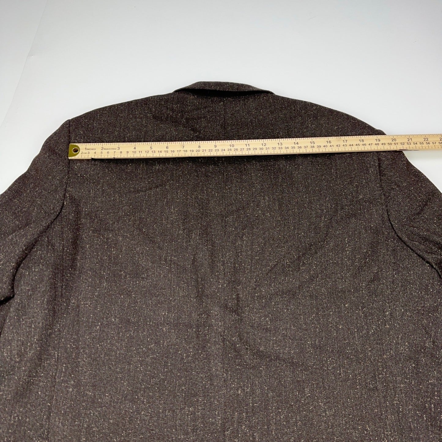 Mens Brown Textured 2-Button Blazer Jacket 44R Professional Sport Coat by Unbranded