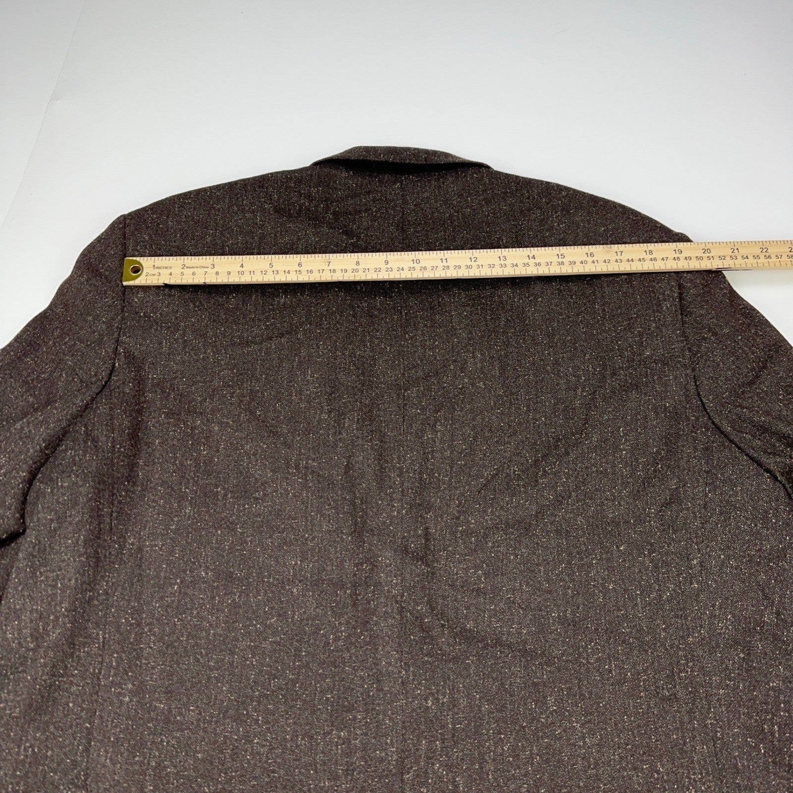 Mens Brown Textured 2-Button Blazer Jacket 44R Professional Sport Coat by Unbranded