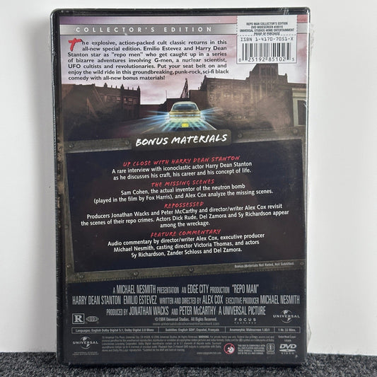 Repo Man DVD Collectors Edition Widescreen Emilio Estevez Harry Dean Stanton by Buysaavy