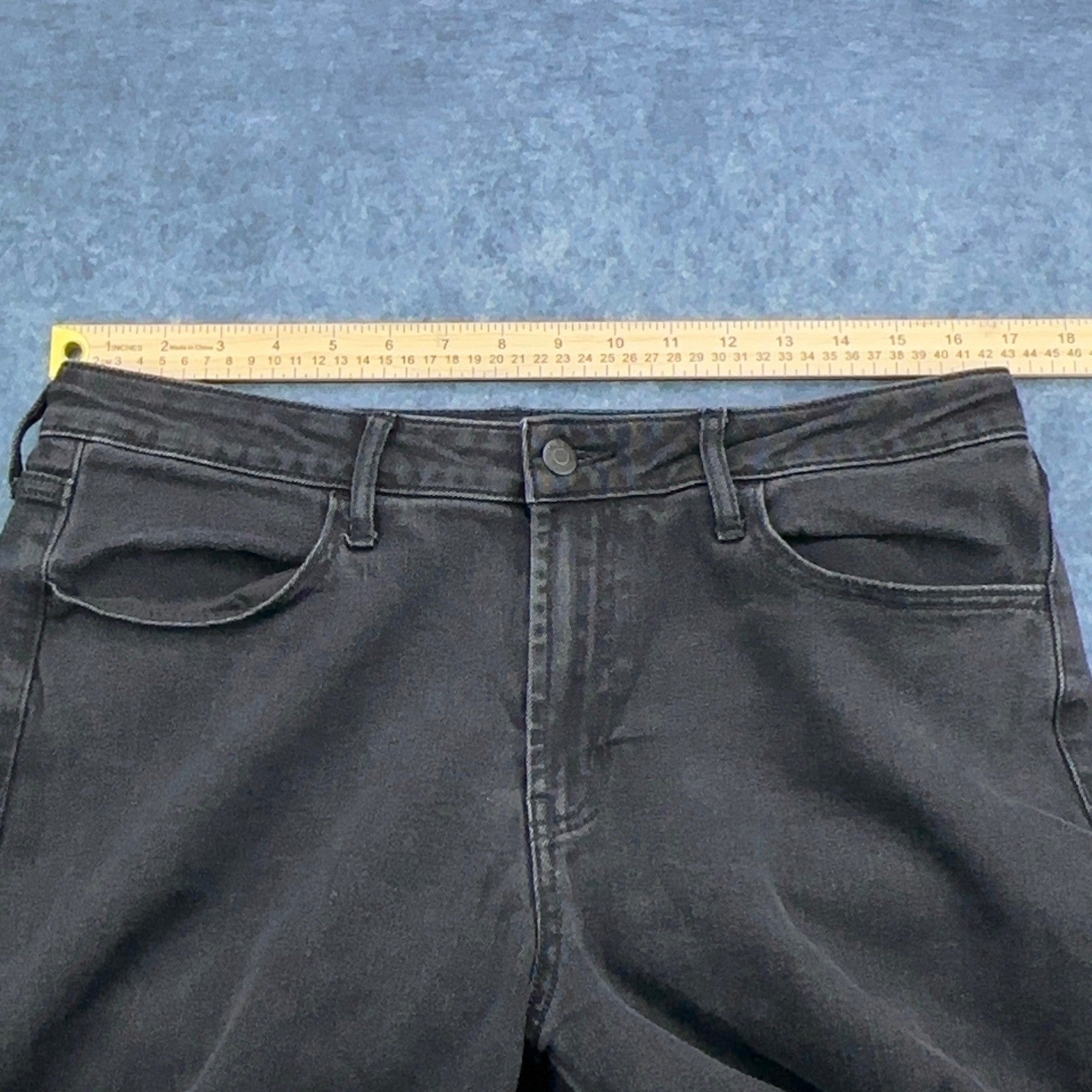 Old Navy High-Rise Wow Wide Leg Jeans Washed Black Size 14 Stretch Denim Pant by Old Navy