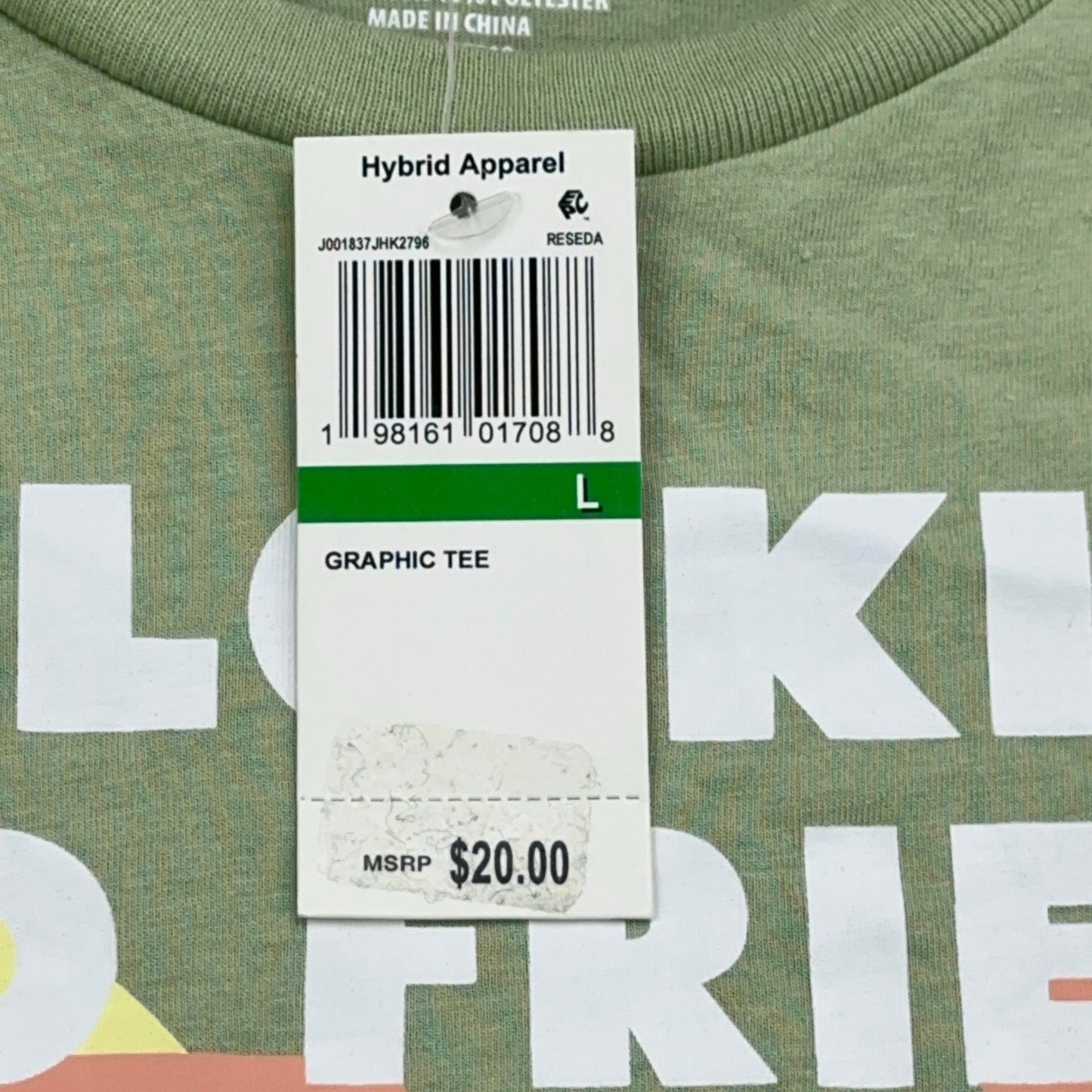Love Tribe Hello Kitty and Friends Green Graphic Tee Shirt Womens Large NEW by Love Tribe