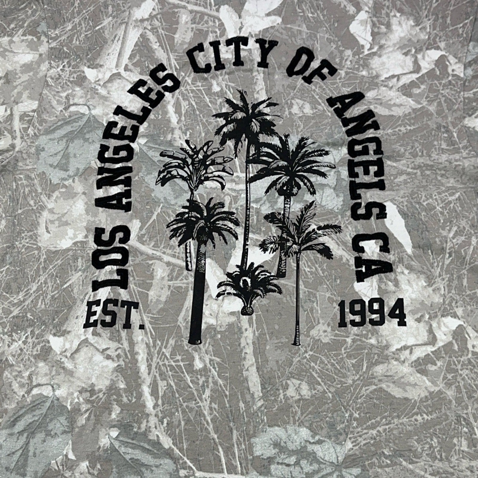 Rock Salt Los Angeles City of Angels Grey Camo Graphic T-Shirt Mens Medium by Rock Salt