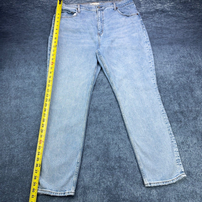 Abercrombie & Fitch 90s Slim Straight Ultra High Rise Jeans Light Wash 34 18s by Abercrombie & Fitch