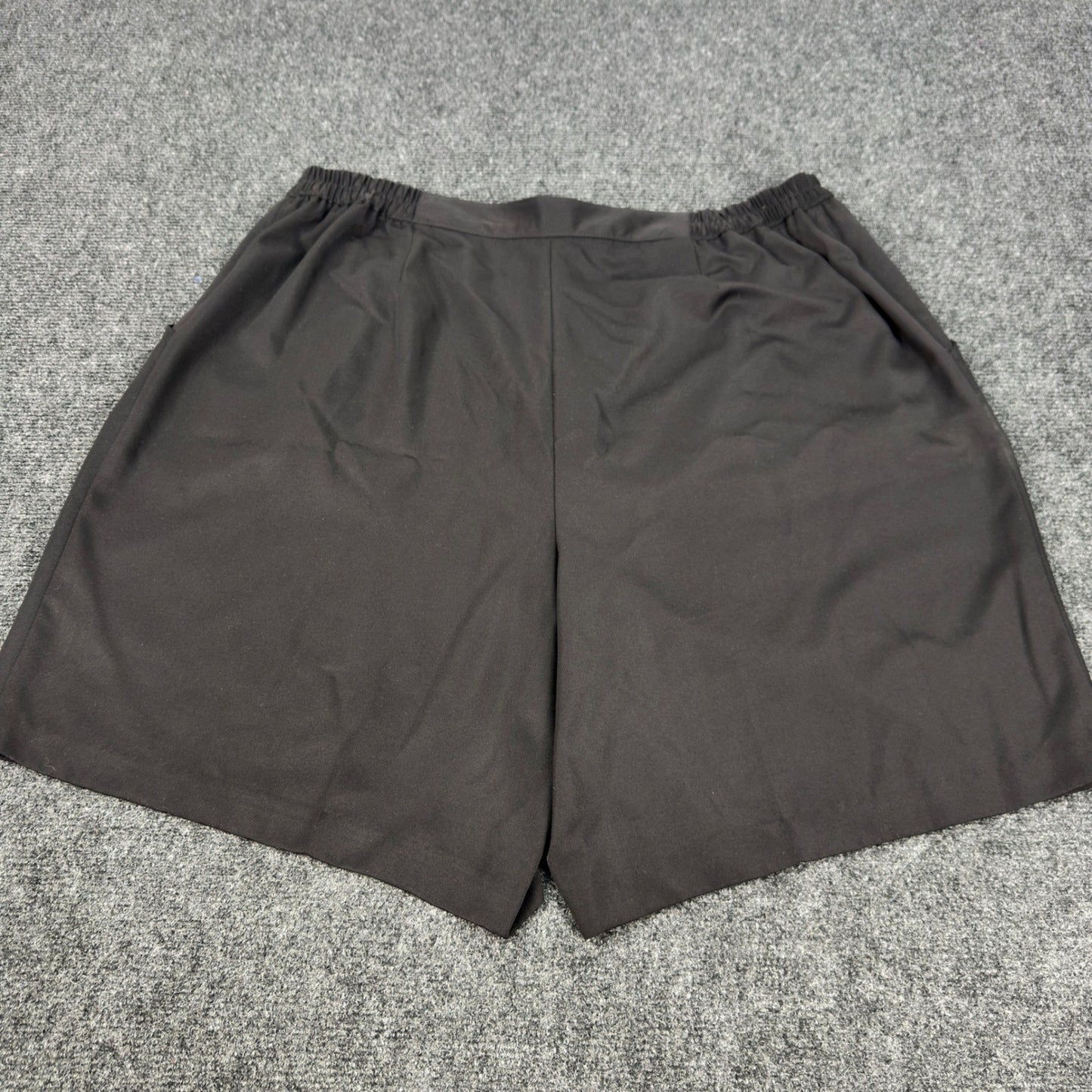 Coral Bay Golf Shorts Womens 20 Black Pleated High Rise Elastic Back Activewear by Coral Bay Golf