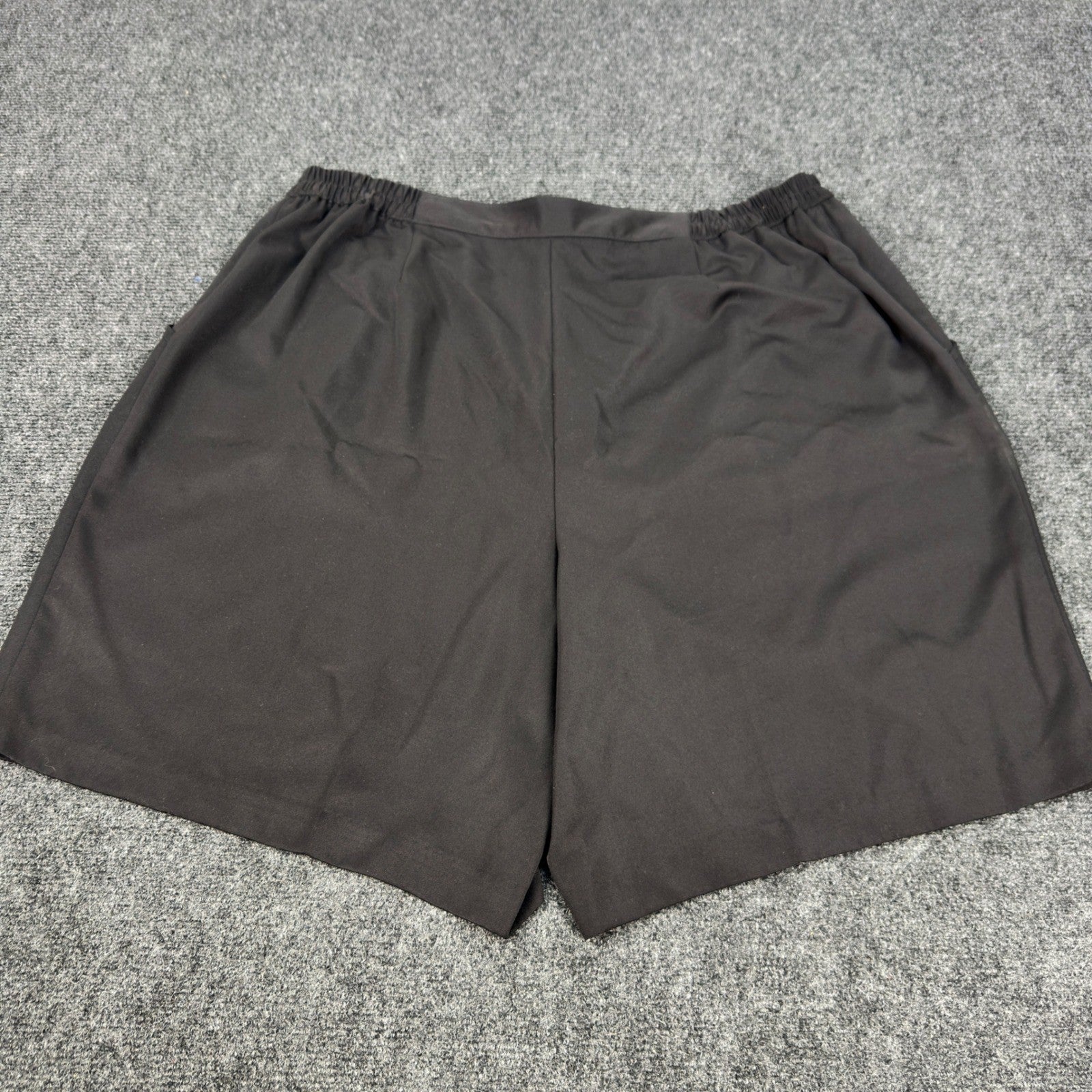 Coral Bay Golf Shorts Womens 20 Black Pleated High Rise Elastic Back Activewear by Coral Bay Golf
