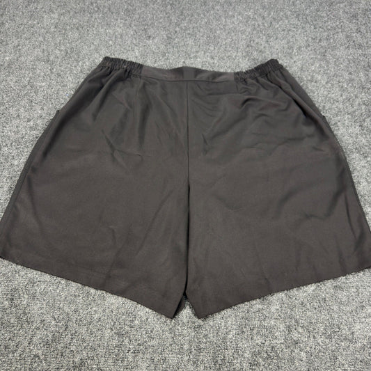 Coral Bay Golf Shorts Womens 20 Black Pleated High Rise Elastic Back Activewear by Coral Bay Golf