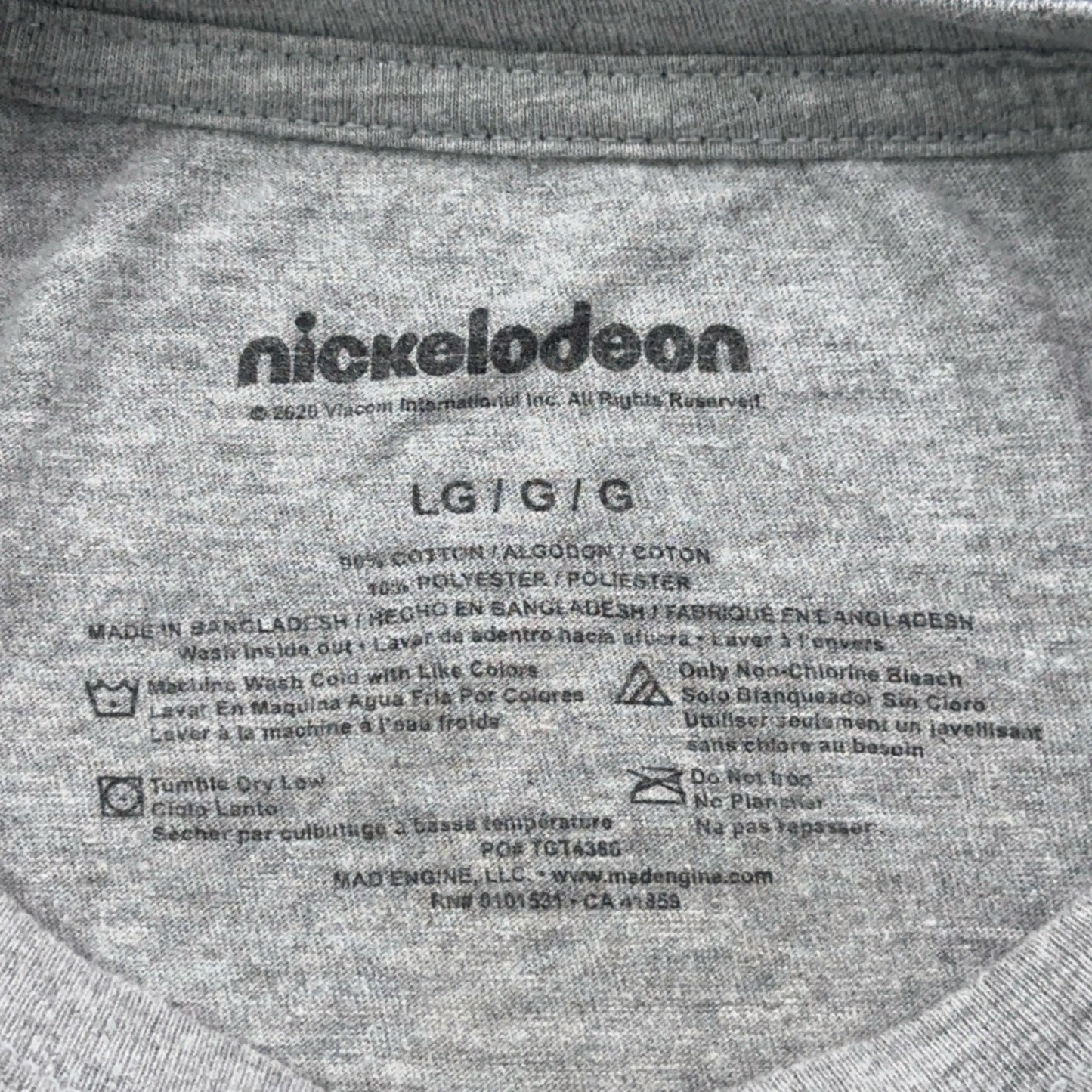 Nickelodeon Mens 90s Nicktoons Characters Graphic T-Shirt Gray Large Rugrats L by Nickelodeon