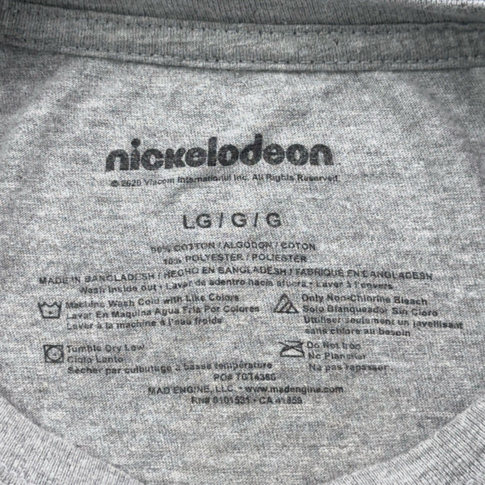 Nickelodeon Mens 90s Nicktoons Characters Graphic T-Shirt Gray Large Rugrats L by Nickelodeon
