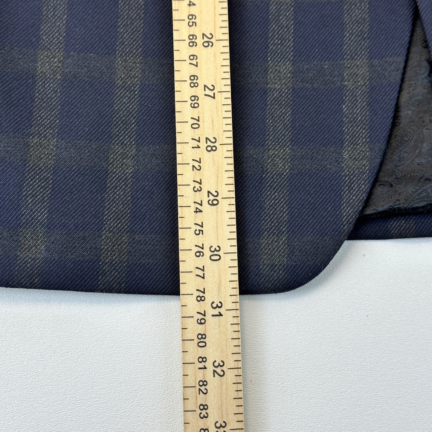 Haggar 1926 Originals Mens 44R Navy Blue Brown Plaid Blazer Sport Coat 1006615 by Haggar