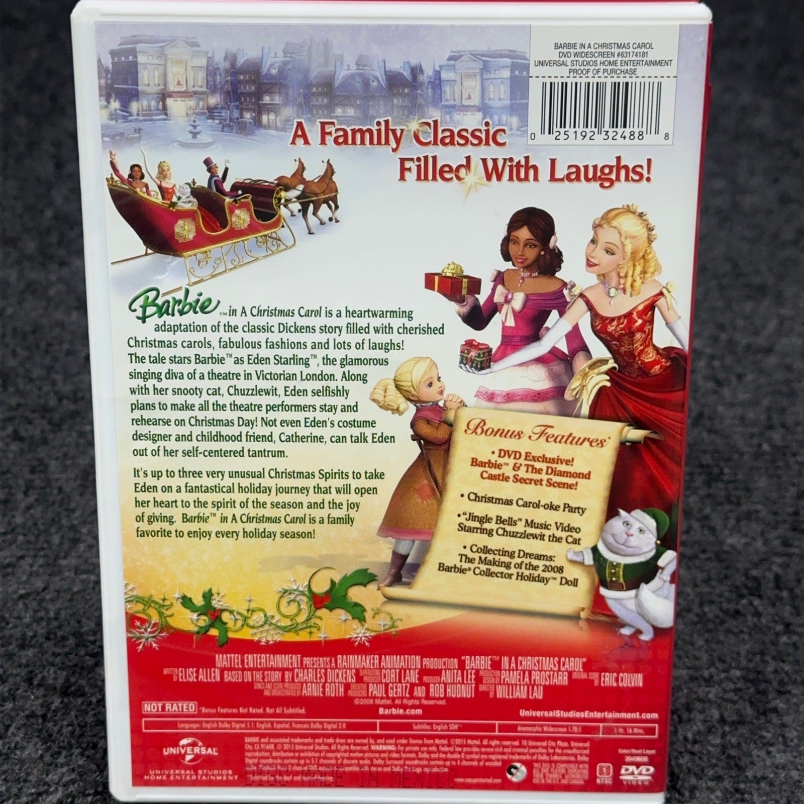 Barbie DVD Bundle A Mermaid Tale 1 & 2 and A Christmas Carol 3 Movie Set by Buysaavy