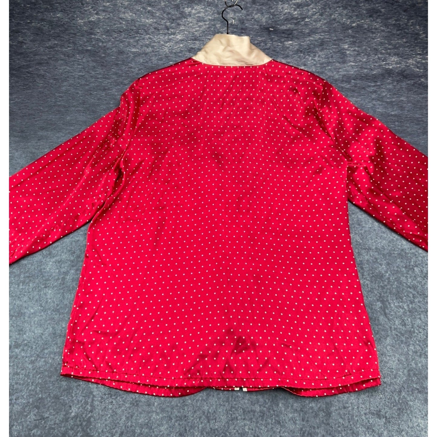 Gilligan O'Malley Womens XL Red Polka Dot Satin Pajama Set Button Up Wide Leg by Gilligan & O'Malley