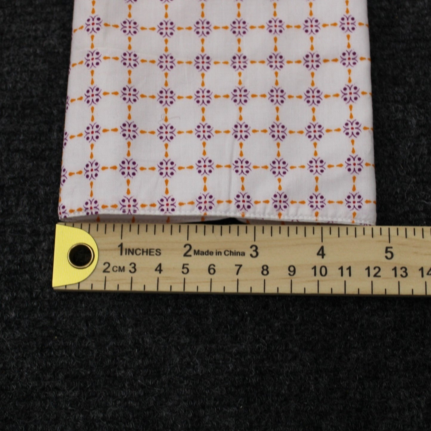 Stacy Adams Mens Dress Shirt 17.5 36/37 White Purple Orange Geometric Medallion by Stacy Adams