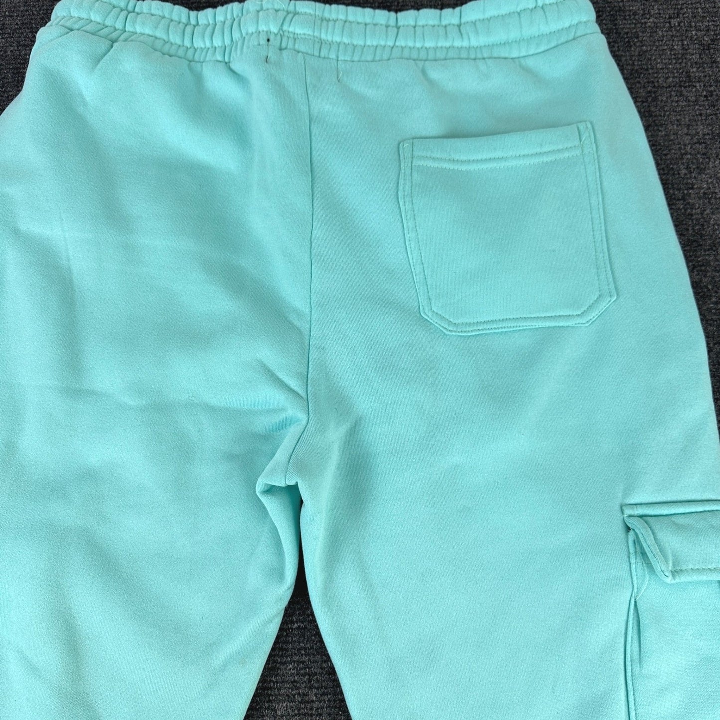 Reason Mens L Teal Cargo Sweatpants Drawstring Pockets Streetwear Casual by Reason