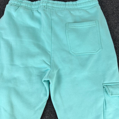 Reason Mens L Teal Cargo Sweatpants Drawstring Pockets Streetwear Casual by Reason
