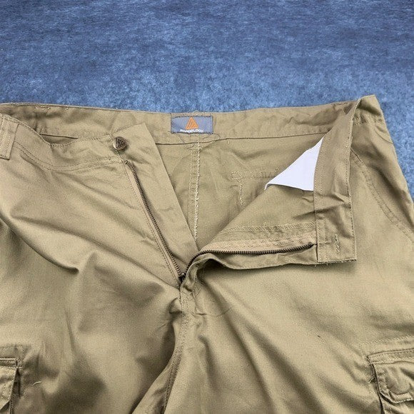 Roadblock Mens Cargo Shorts Khaki Tan Size 36 Multi Pocket Utility Casual Cotton by Roadblock
