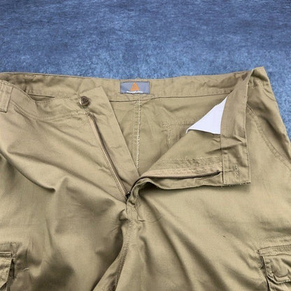 Roadblock Mens Cargo Shorts Khaki Tan Size 36 Multi Pocket Utility Casual Cotton by Roadblock