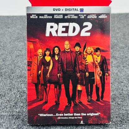Red 2 DVD Bruce Willis John Malkovich Action Comedy Movie with Slipcover by Buysaavy