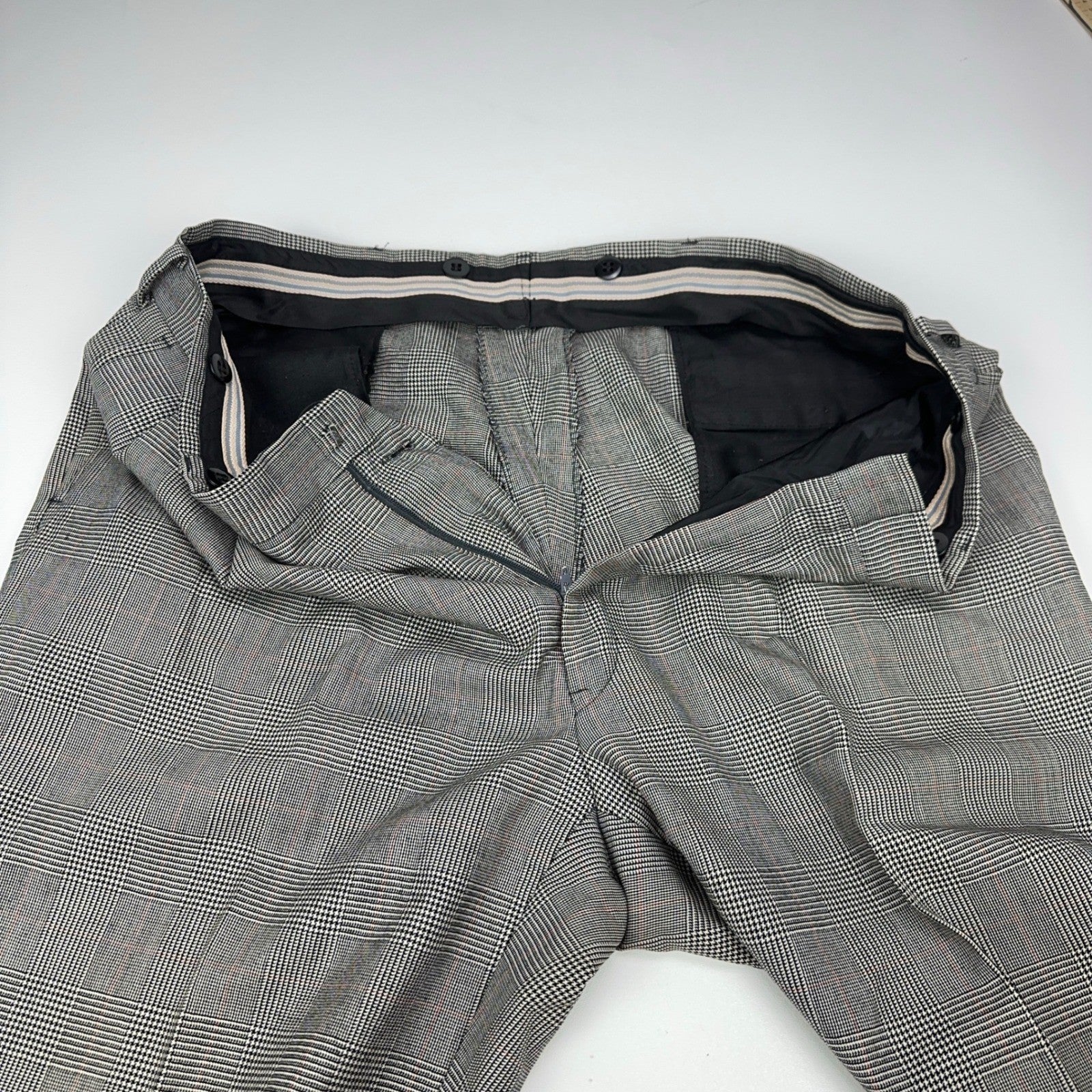 Sterling & Hunt Premier Edition Mens Grey Glen Plaid Worsted Wool Suit by Sterling & Hunt