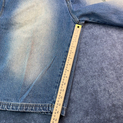 Jordan Craig Mens Baggy Denim Shorts Blue Sandblasted Fade Size 36 Y2K Jorts by Jordan Craig