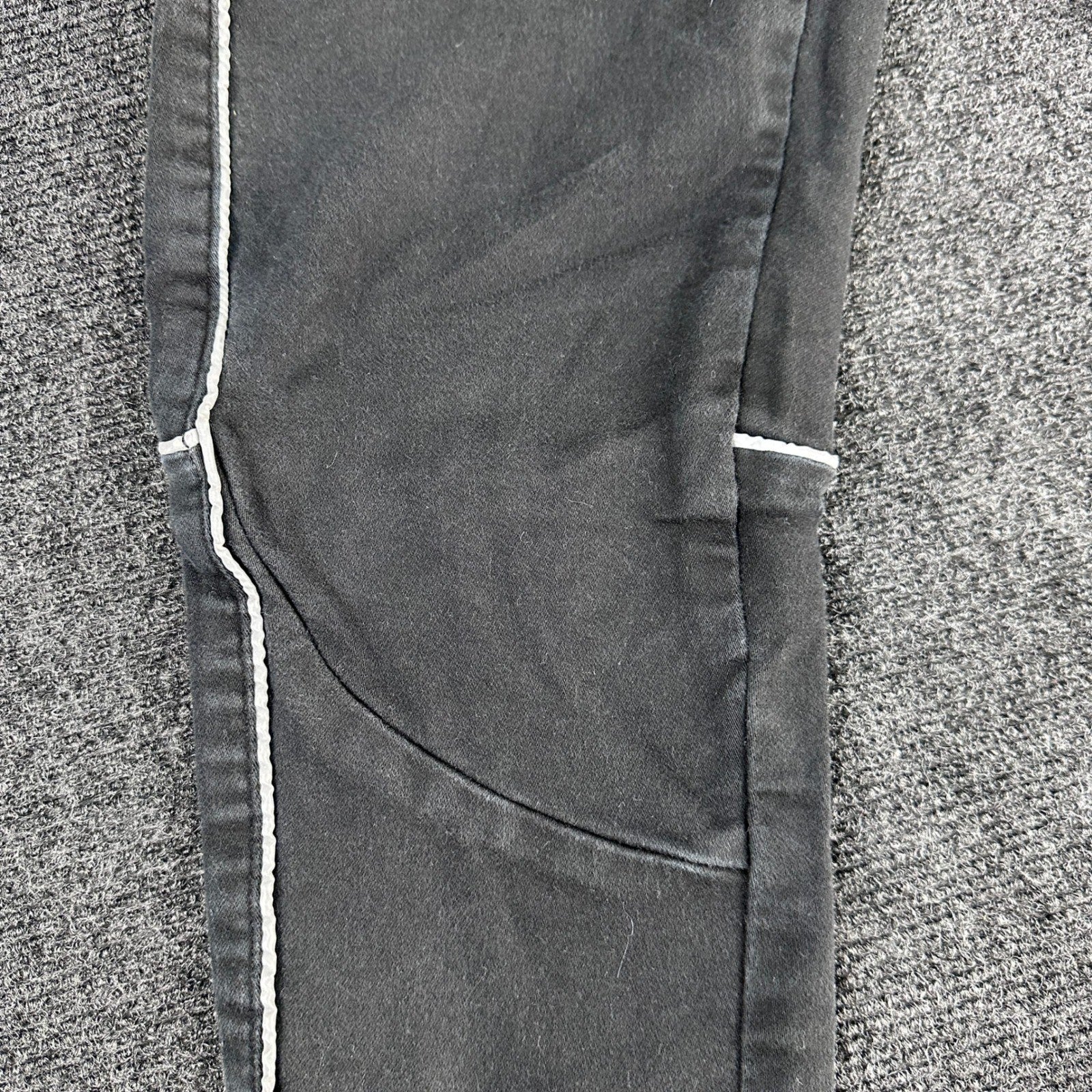 Zara Man Black Tapered Joggers Side Piping Drawstring Waist Mens Size L MEX 32 by Zara