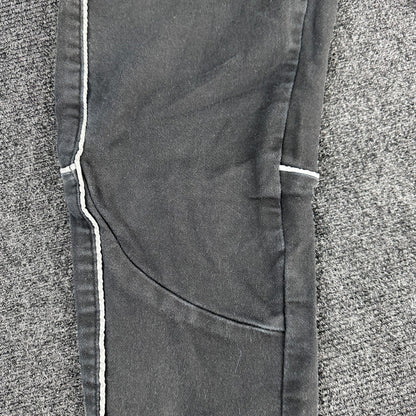 Zara Man Black Tapered Joggers Side Piping Drawstring Waist Mens Size L MEX 32 by Zara