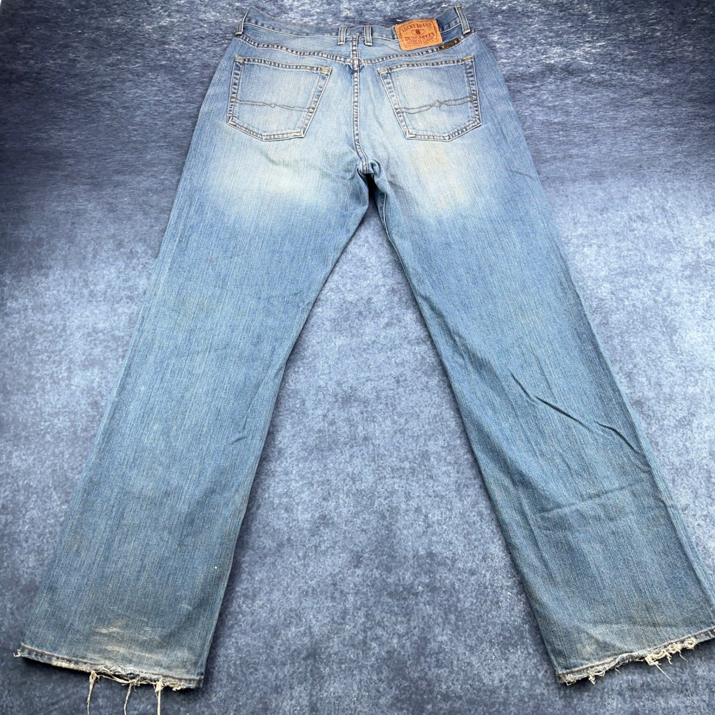 Lucky Brand Dungarees Mens 34 Lowrise Bootleg Jeans Light Wash Made in USA by Lucky Brand