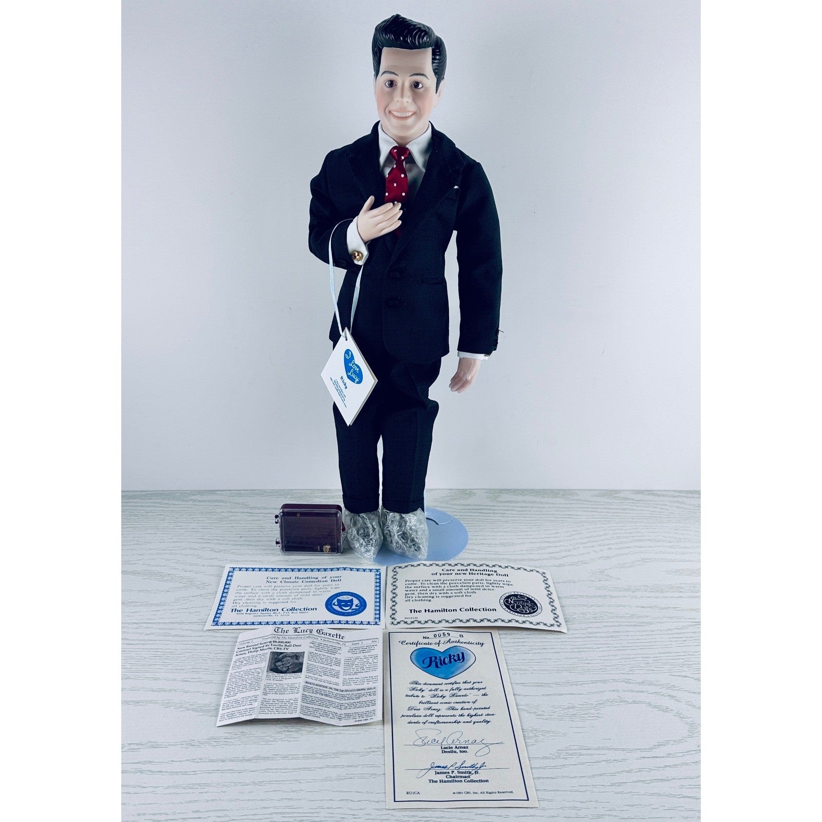 Hamilton Collection I Love Lucy Ricky Porcelain Doll Lucille Ball CBS by The Hamilton Collection