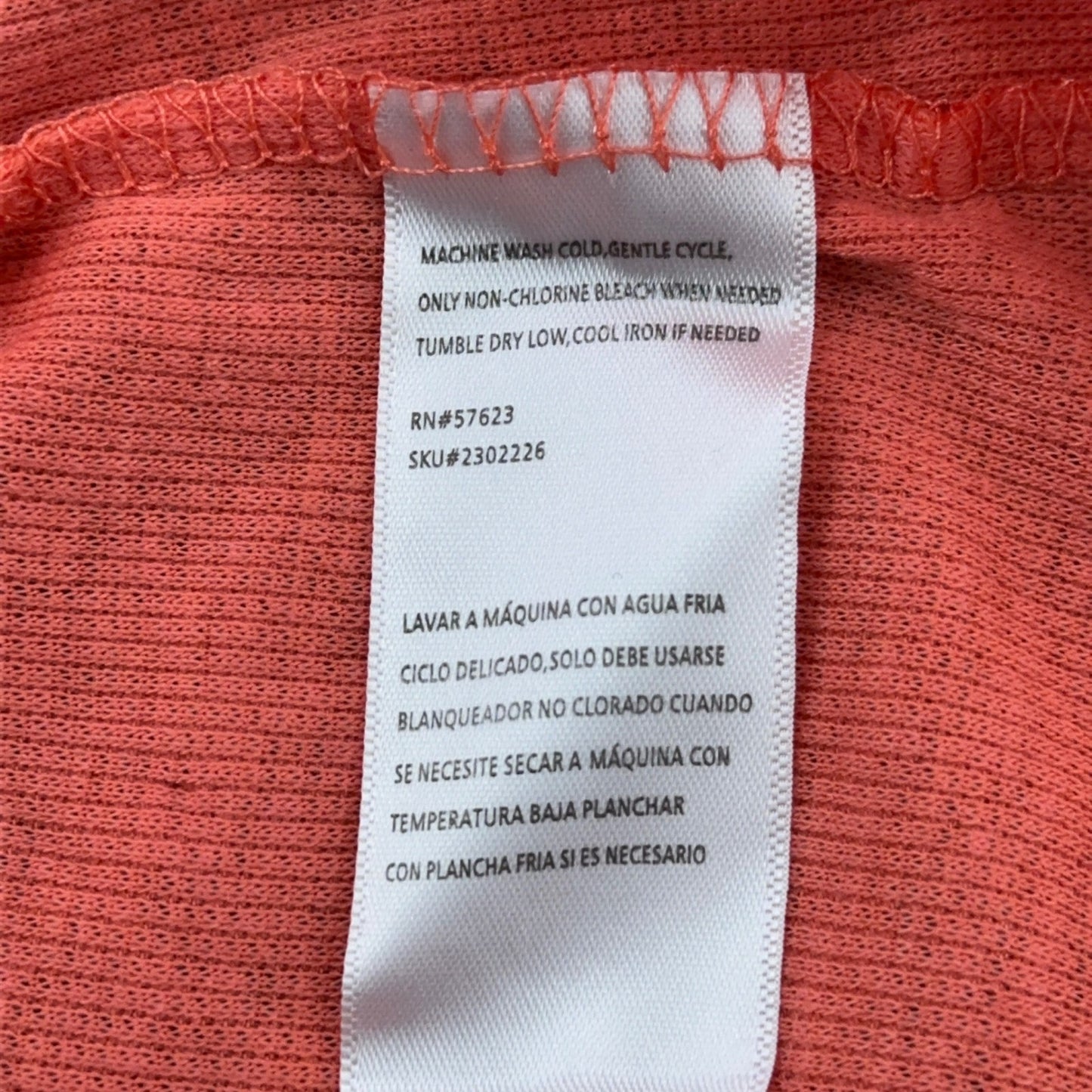 Mix & Co Women Plus Size 3X Coral Orange Ribbed Scoop Neck Tank Top Sleeveless by Mix & Co.
