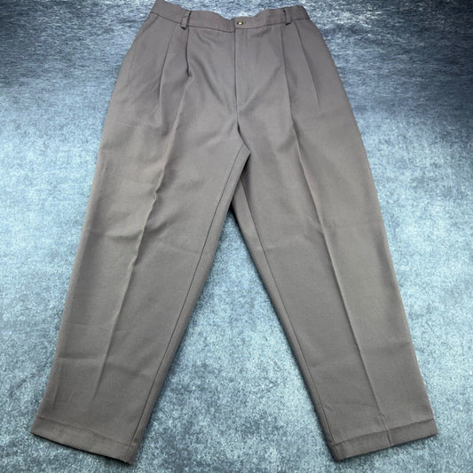 Vintage Sellecca Pleated Trousers Womens 20WP Charcoal Grey Made in USA Slacks by Sellecca