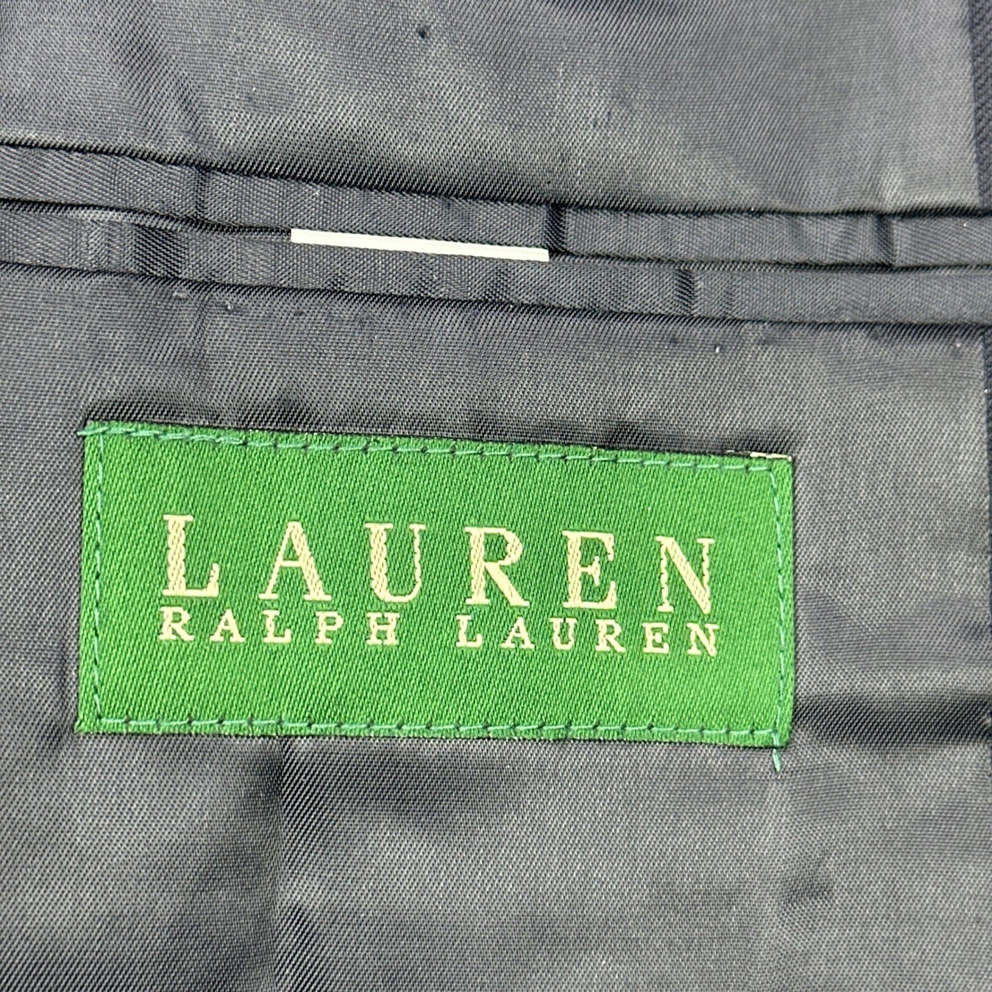 Lauren Ralph Lauren Mens 44R Black Pinstripe 100% Wool 2-Piece Suit Pleated by Lauren Ralph Lauren