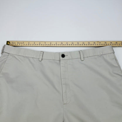 Haggar Mens Khaki Chino Pants Beige Flat Front 100% Cotton 38x29 by Haggar