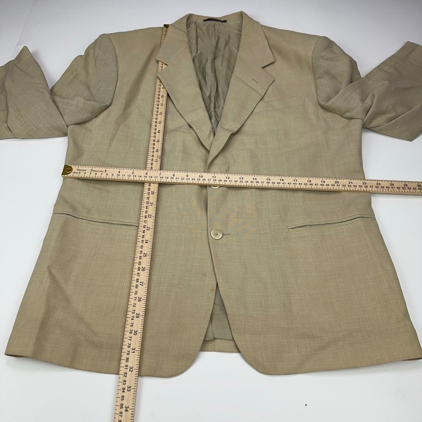 Division Vogue Tan Marzotto Italia Tessuto Blazer Sport Coat Beige Mens by Division Vogue