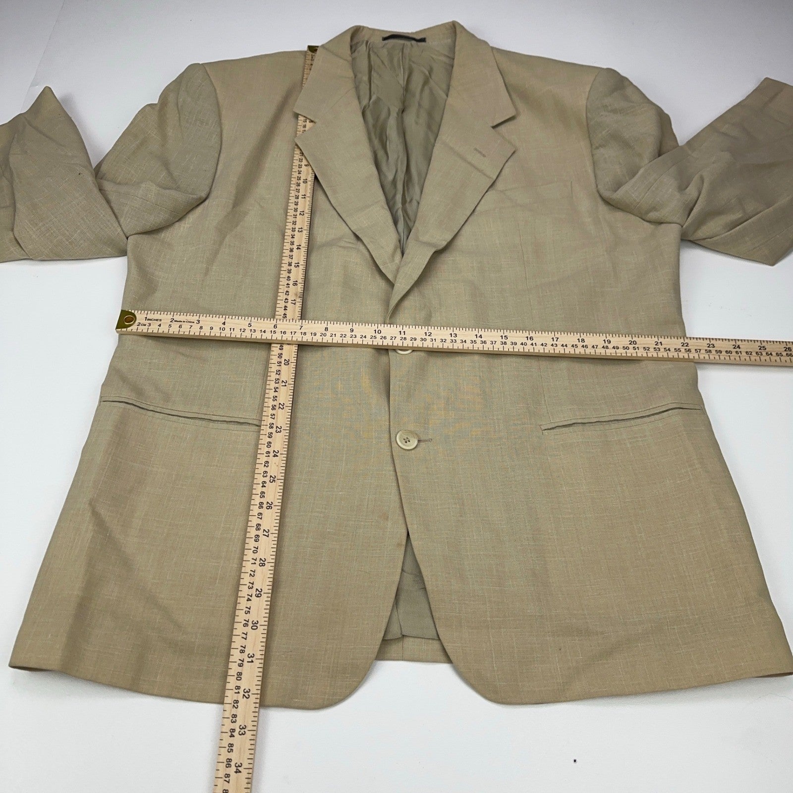 Division Vogue Tan Marzotto Italia Tessuto Blazer Sport Coat Beige Mens by Division Vogue