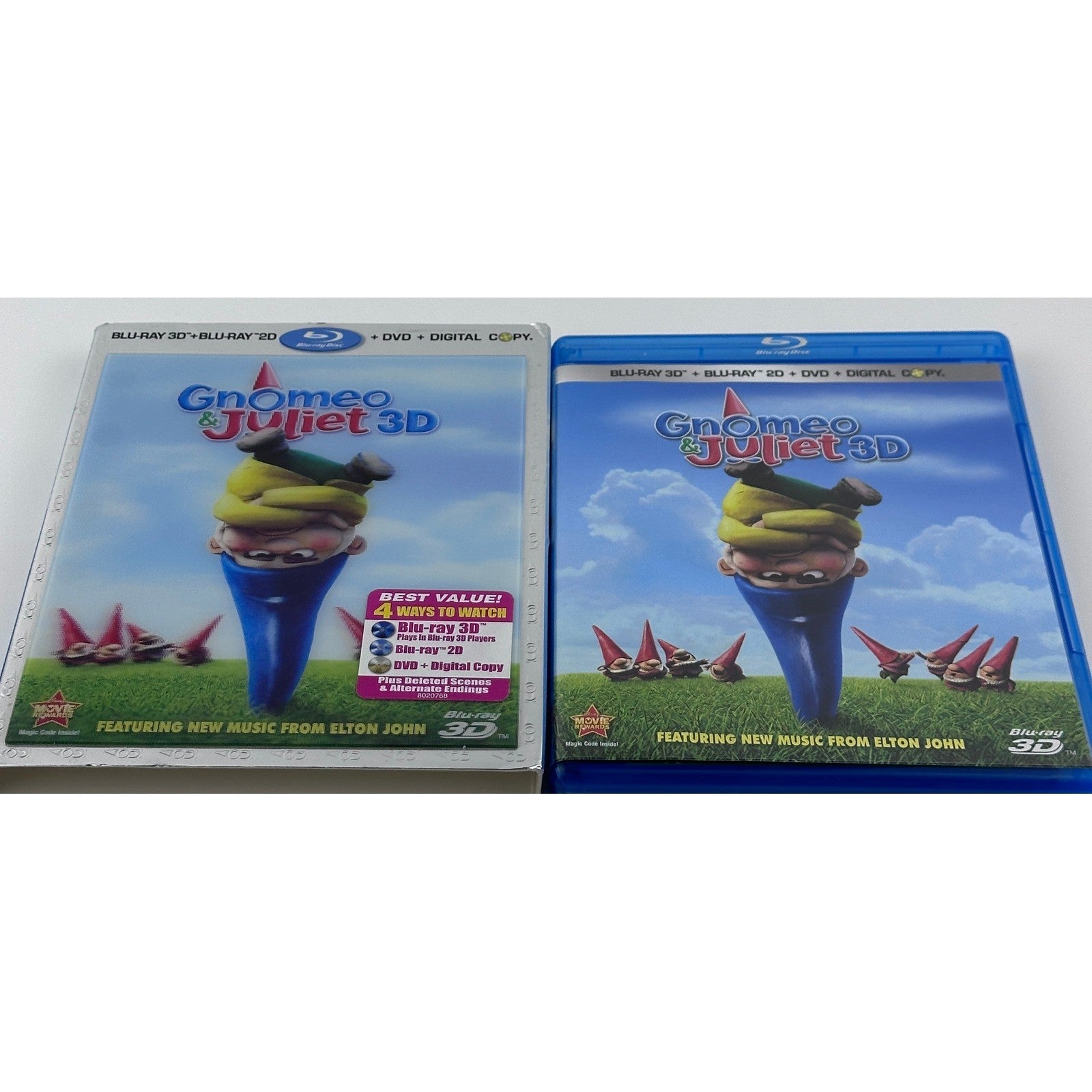 Gnomeo & Juliet 3D Blu-ray DVD Combo Pack Elton John Music Slipcover G Movie by Buysaavy