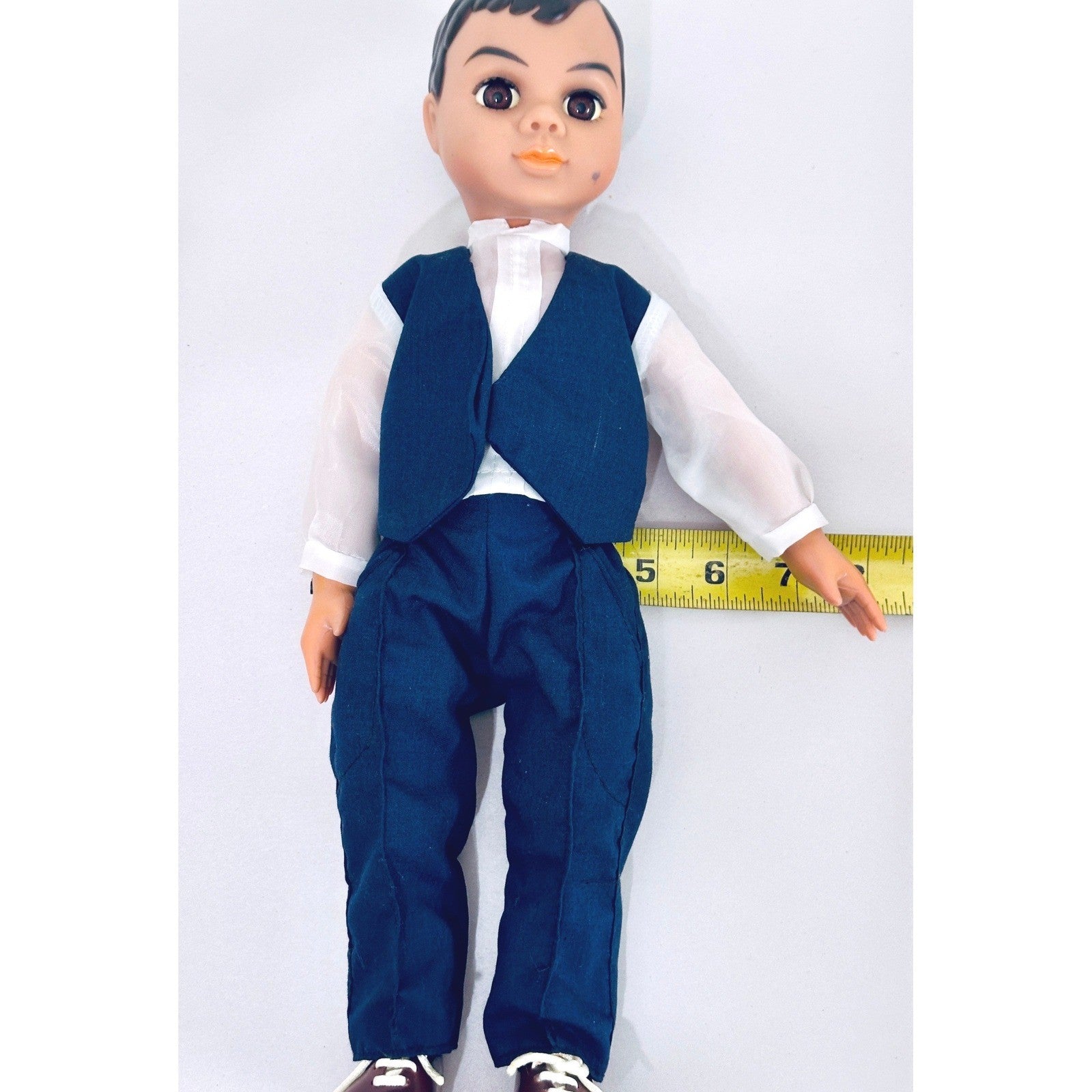 Vintage Dazl Boy Doll Formal Outfit, Blue Vest, 16" Collectible Play Doll by Dazl Dolls by Russ