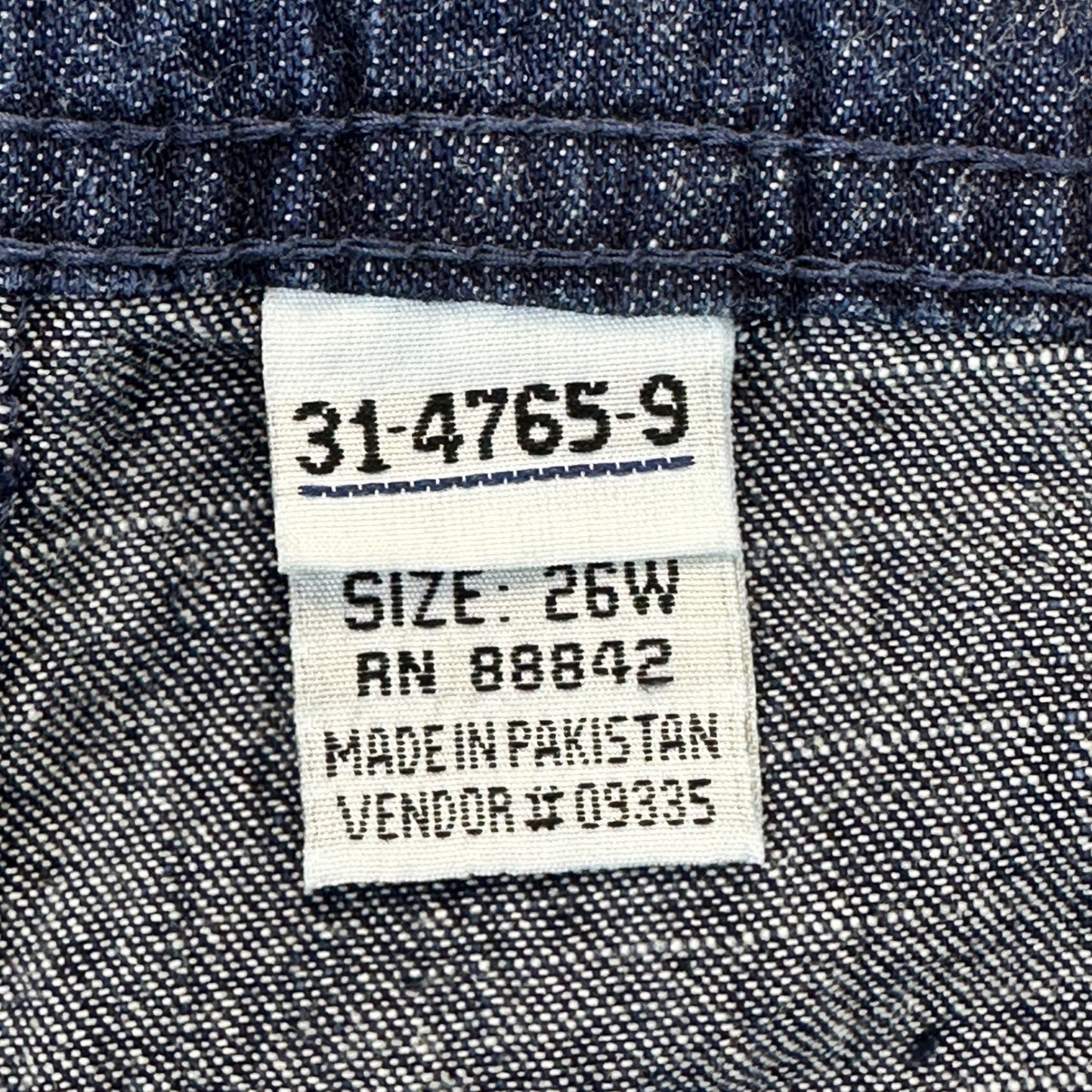 Classic Dark Wash Wide Leg Denim Jeans Plus Size 26W High Rise Blue 31-4765-9 by Unbranded