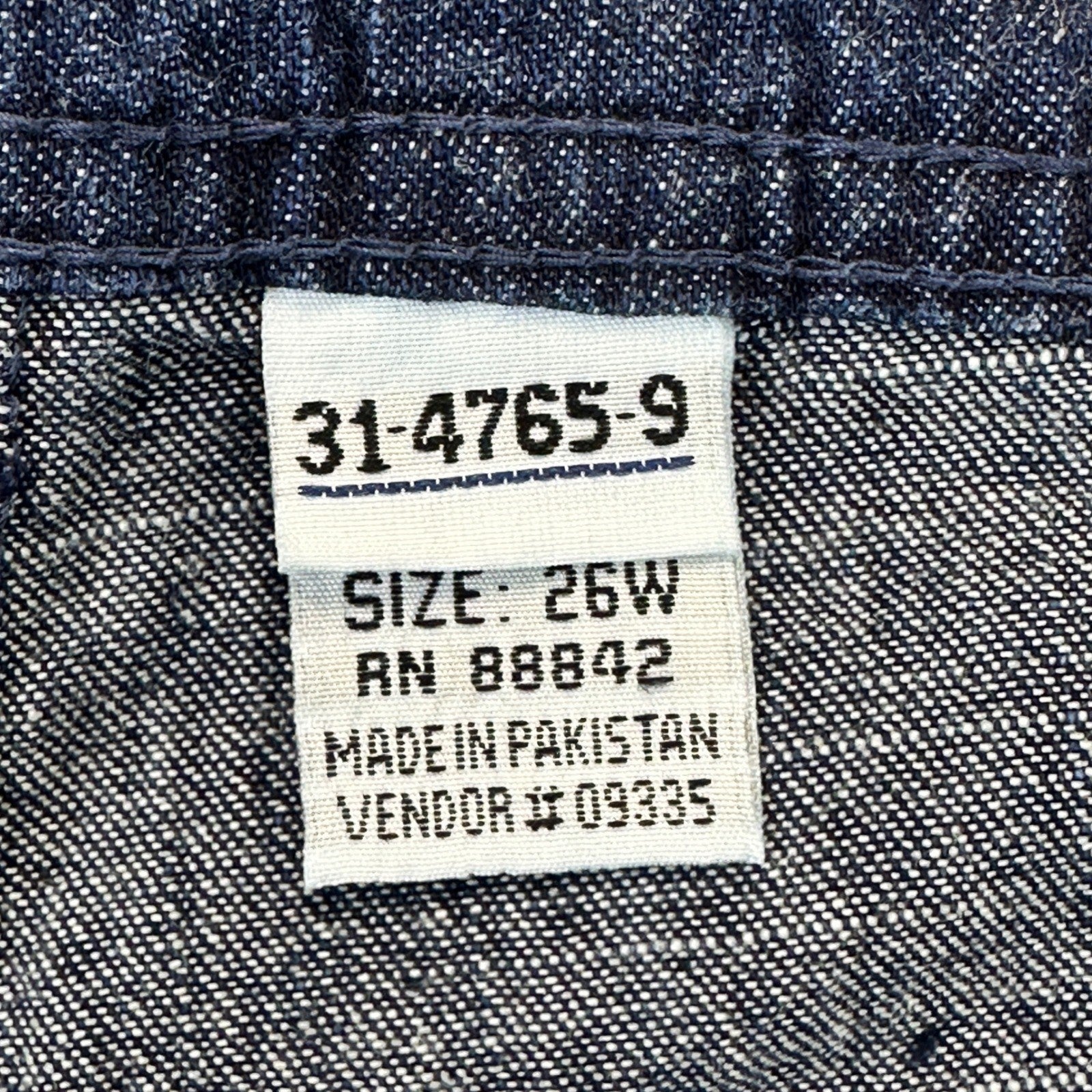 Classic Dark Wash Wide Leg Denim Jeans Plus Size 26W High Rise Blue 31-4765-9 by Unbranded