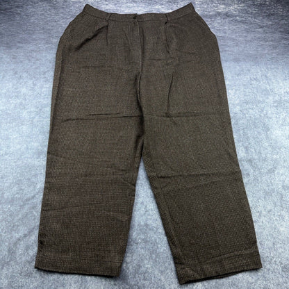 Sag Harbor Woman 20W Pleated Dress Pants Charcoal Textured Elastic Waist by Sag Harbor Woman