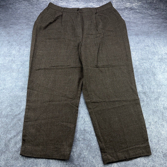 Sag Harbor Woman 20W Pleated Dress Pants Charcoal Textured Elastic Waist by Sag Harbor Woman