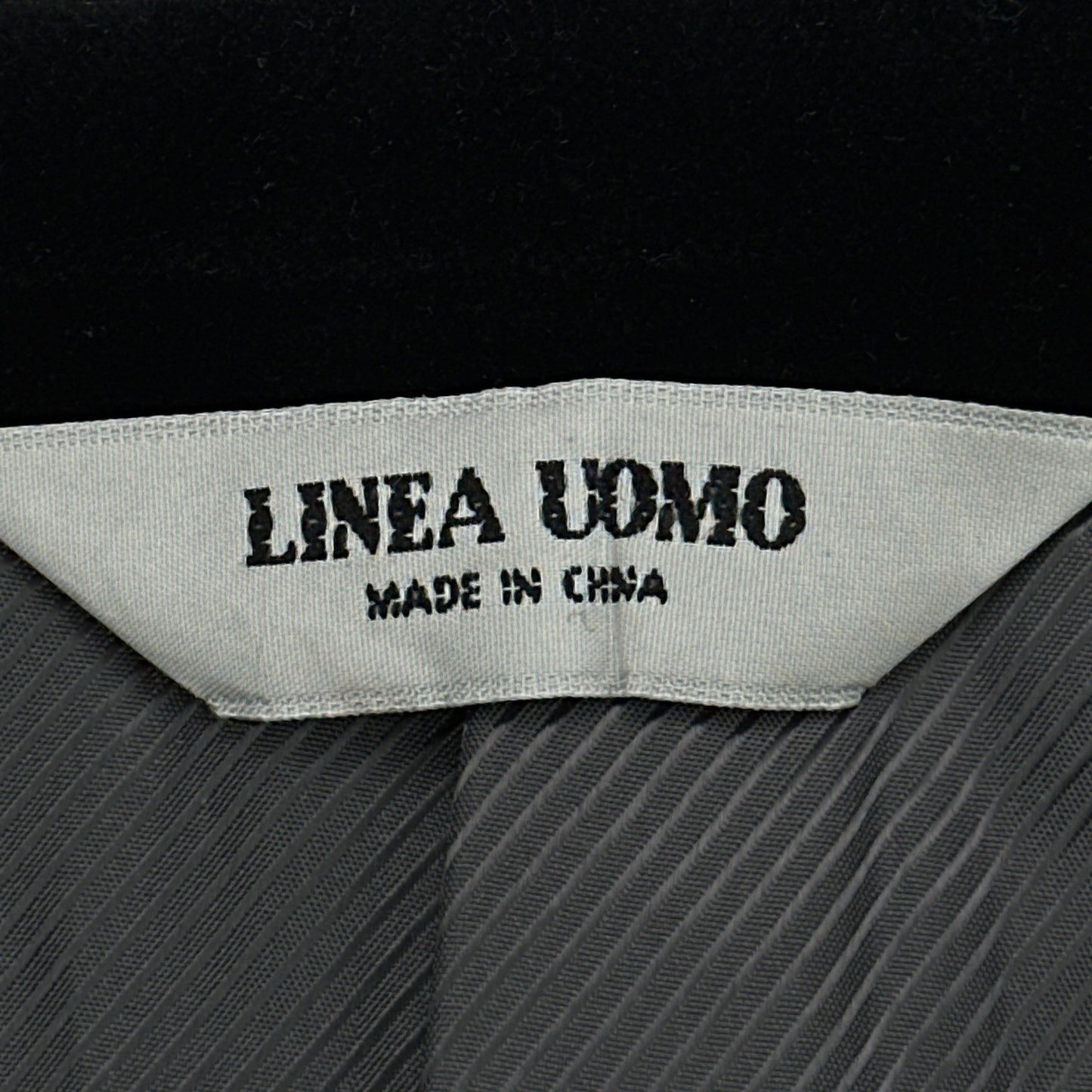 Linea Uomo Mens Black Velvet Blazer 3 Button Sport Coat Jacket 46 REG Cotton by Linea Uomo