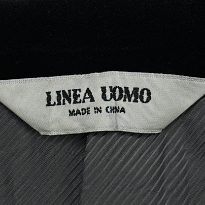 Linea Uomo Mens Black Velvet Blazer 3 Button Sport Coat Jacket 46 REG Cotton by Linea Uomo