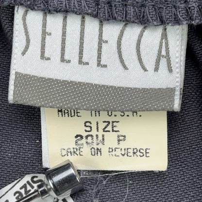 Vintage Sellecca Pleated Trousers Womens 20WP Charcoal Grey Made in USA Slacks by Sellecca